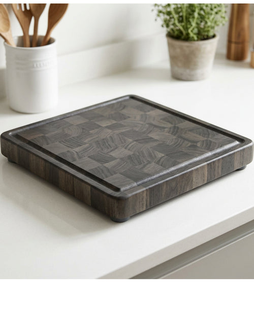 Mossl Rubberwood End-Grain Cutting Board 35 x 35 cm - Lifestyle view
